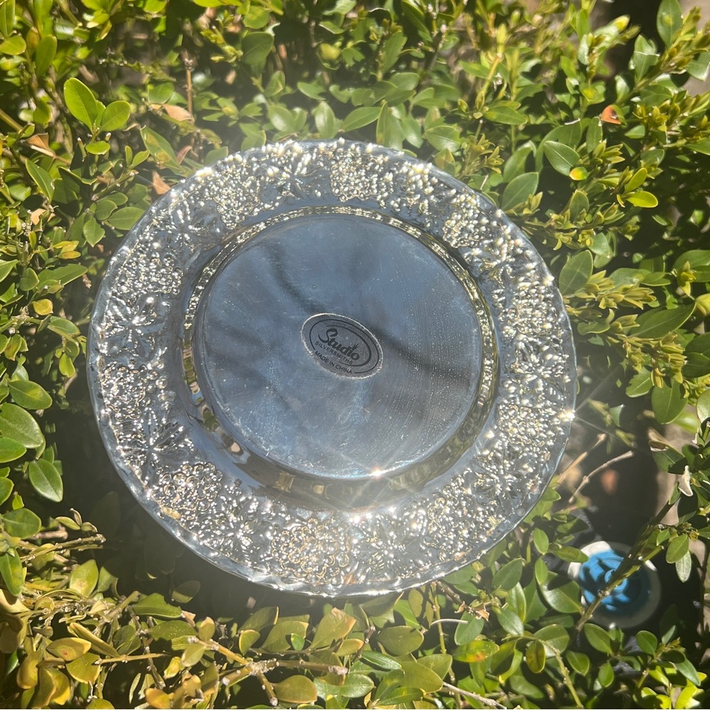 Silverplated Kiddush Cup with Saucer - Picture 6 of 7